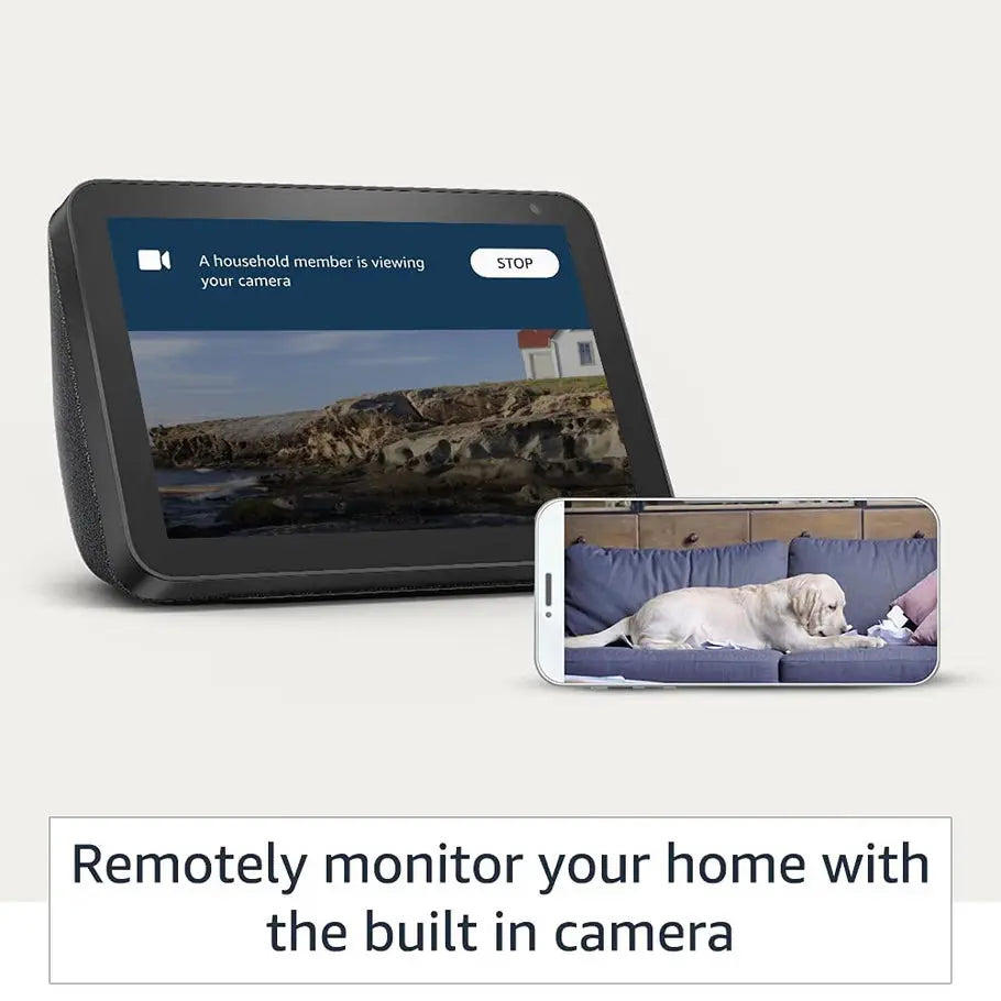 Echo Show 8 (1st Gen, 2020 release) - Smart speaker with 8" HD screen, stereo sound & hands-free entertainment with Alexa Dabbakhul
