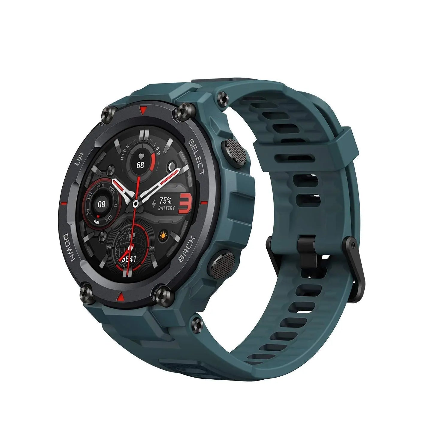 Amazfit T-Rex Pro 48mm Smartwatch Fitness Watch with Sp02, Heart Rate, Sleep Monitor, Sports Watch with Over 100 Sports Modes, 10 ATM Waterproof, 18 Day Battery Life, GPS - (Excellent Condition, Like New ) Dabbakhul