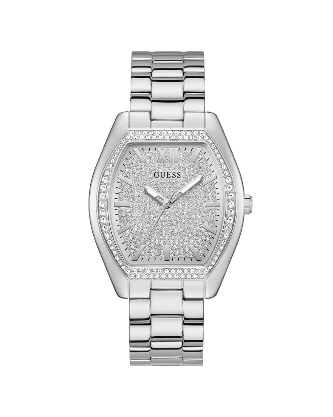 Guess Fashion
Guess Women Silver Rectangular Dial Analog Watch - U1424L1M (M)