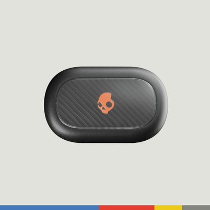 Skullcandy Push ANC Active in Ear Wireless Earbuds – 58Hr Battery + Rapid Charge, Active Noise Cancellation, IP67 Waterproof, Wireless Charging Case, Mic – True Black/Orange - Unboxed