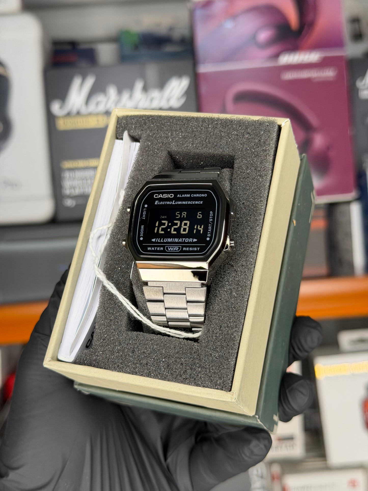 Casio Vintage D182 - Black Stainless steel