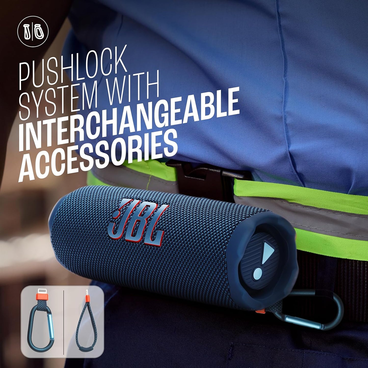 JBL Flip 7 Wireless Portable Bluetooth Speaker, Bold Pro Sound with AI Sound Boost, 16Hrs of Playtime, IP68 Water & Dustproof, Multi-Speaker Connection by Auracast, Personalization App - Unboxed