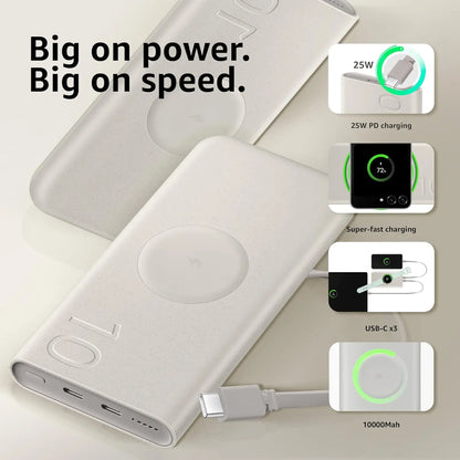 Samsung Galaxy 10000mAh Power Bank, Wireless Battery Pack Dabbakhul