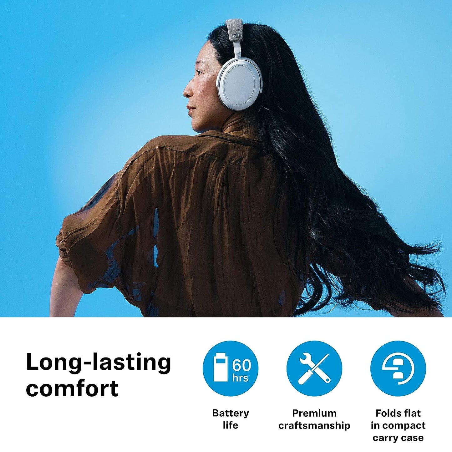 Sennheiser Momentum 4 Wireless Headphones - Over Ear Headset for Crystal-Clear Calls with Adaptive Noise Cancellation - Unboxed