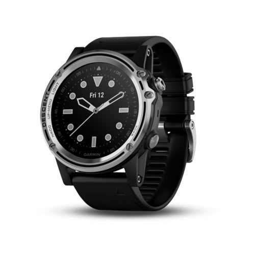 Garmin Descent Mk1, Watch-Sized Dive Computer with Surface GPS, Includes Fitness Features, Sapphire Silver Titanium Bezel with Black Band- Unboxed