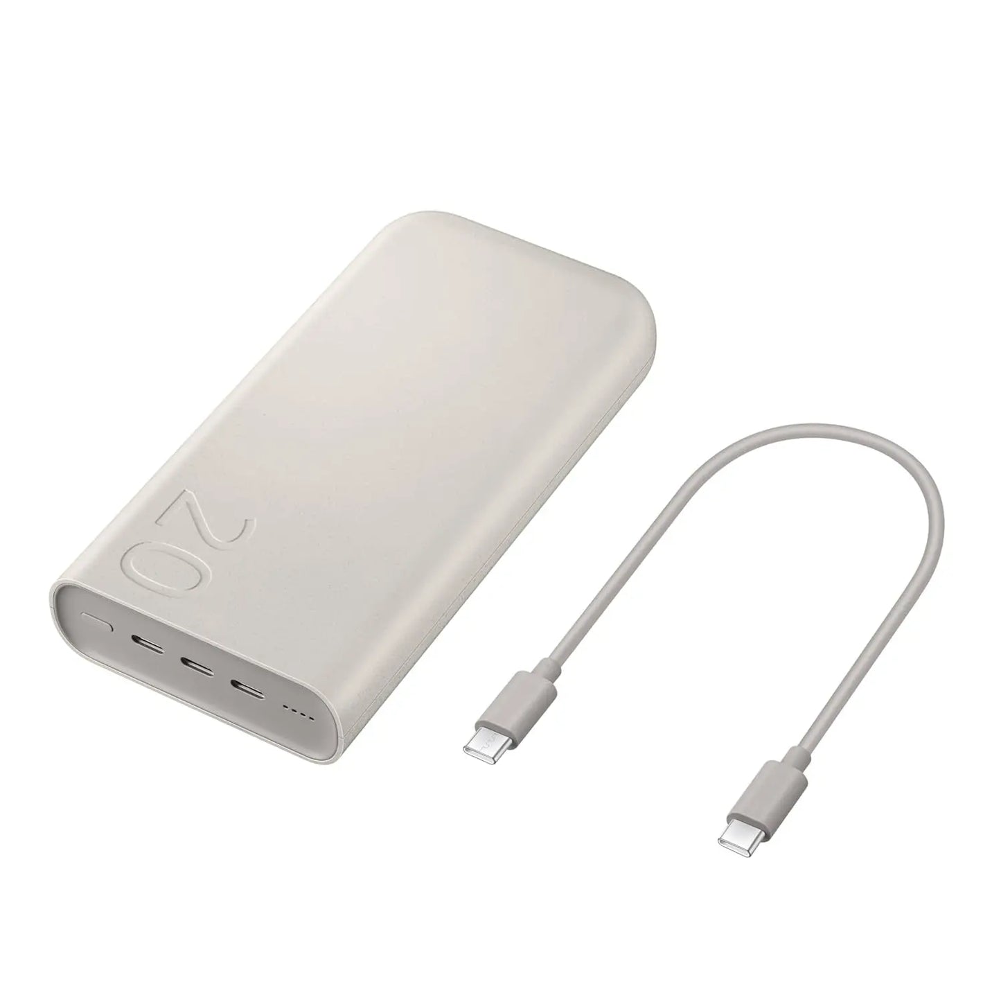 Samsung Galaxy 20000mAh Power Bank, Wired Battery Pack, Gray Dabbakhul