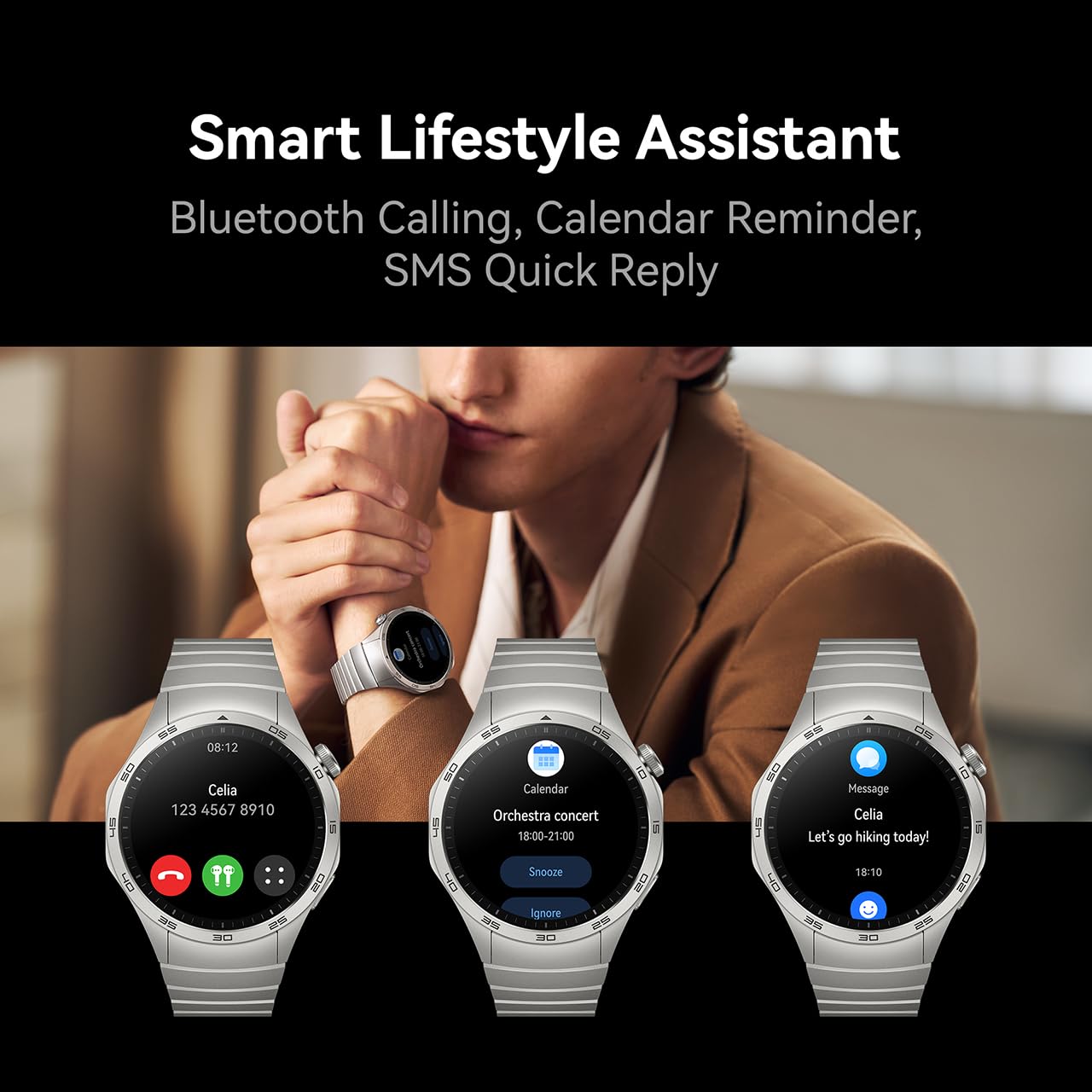 Huawei Watch GT4 46mm Smartwatch Compatible with Android & iOS - Unboxed