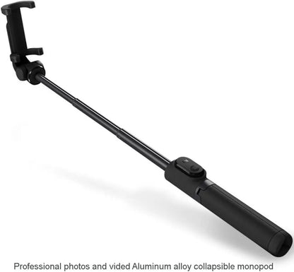Xiaomi Selfie Stick with Tripod Stand with Bluetooth Remote, 360 deg Rotation Phone Holder for Selfie/Video Recording/Photo/Live Stream/Vlog/YouTube from Smartphone, iPhone, Mics and Lights Dabbakhul