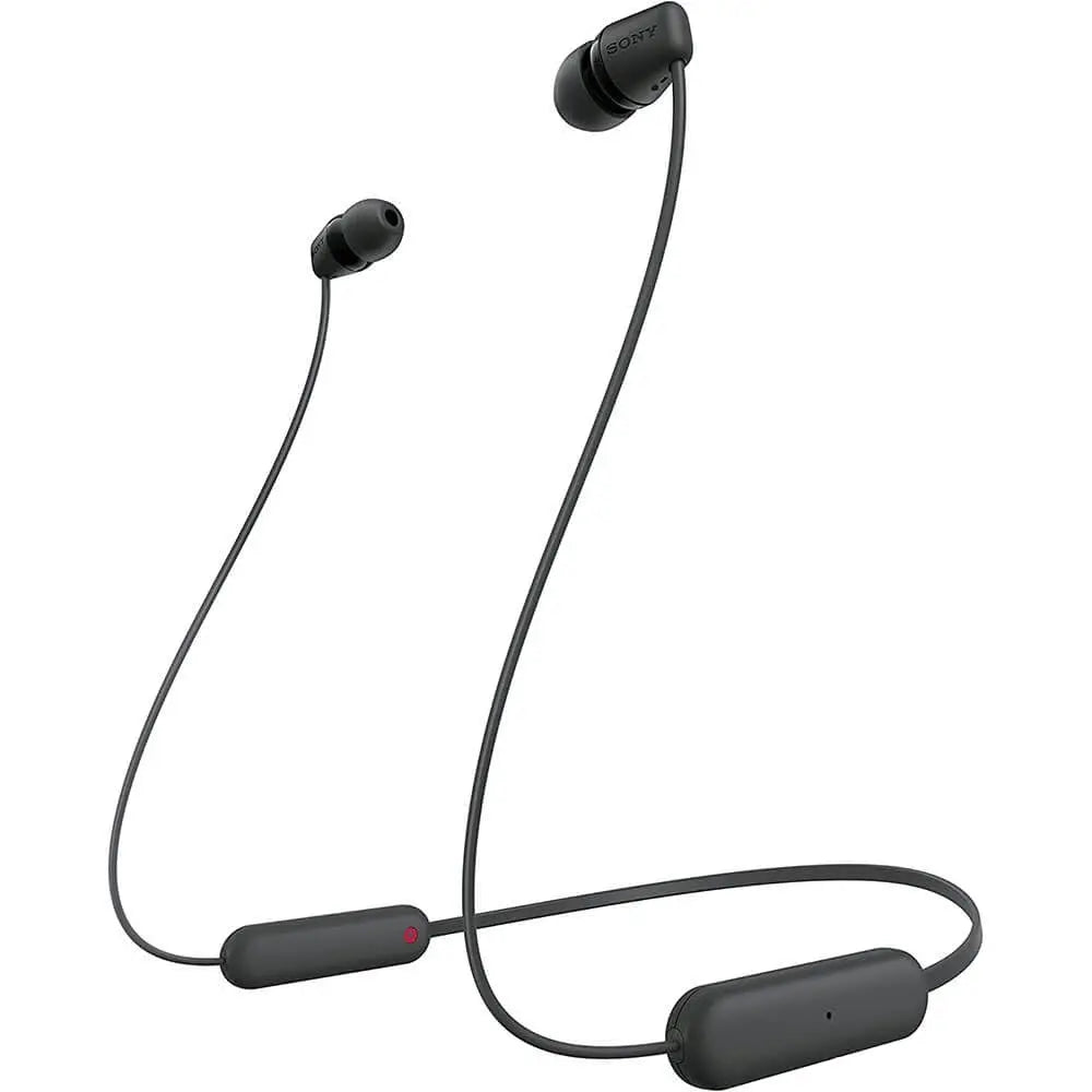 Sony WI-C100 Wireless Headphones with Customizable Equalizer for Deep Bass & 25 Hrs Battery, DSEE-Upscale, Splash Proof, 360RA, Fast Pair, in-Ear Bluetooth Headset with mic for Phone Calls Dabbakhul