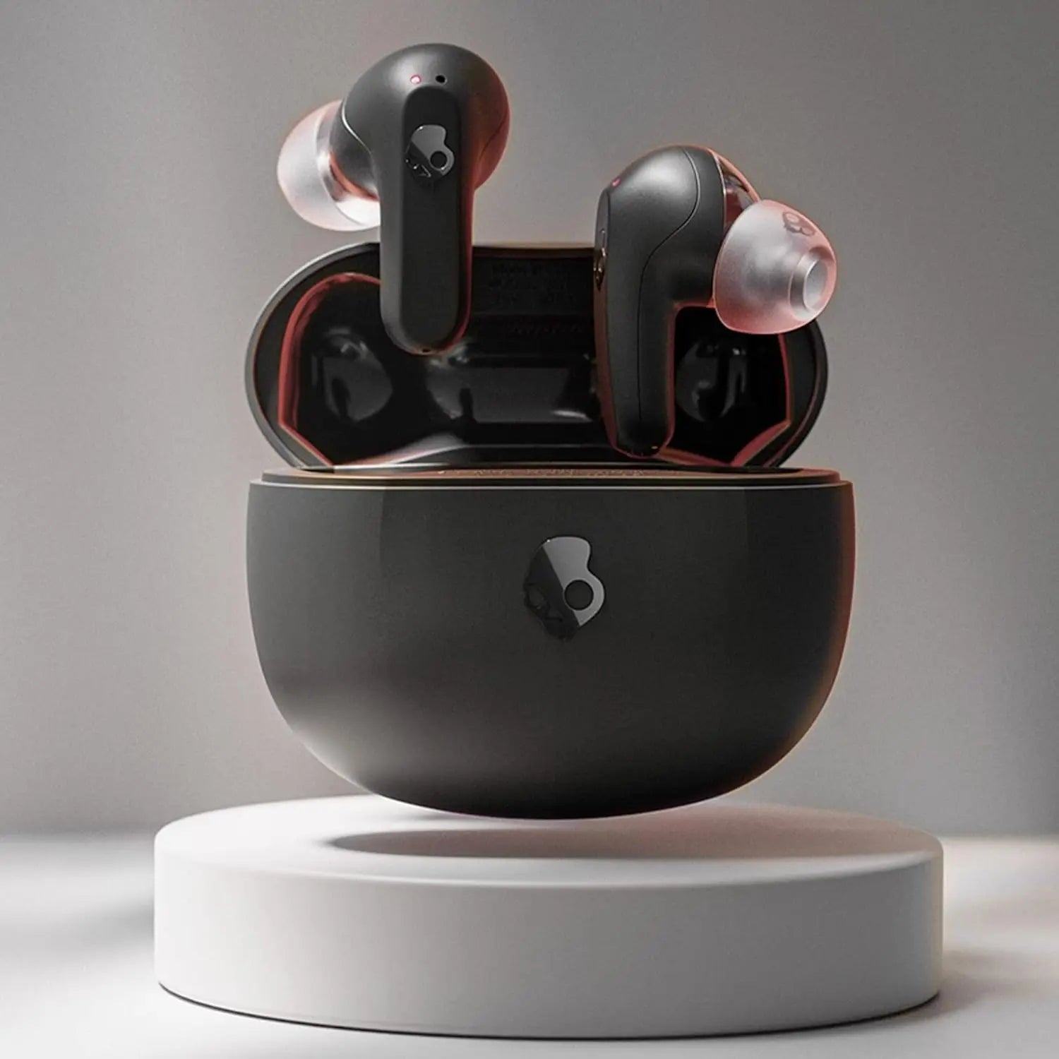 Skullcandy Rail ANC Wireless Earbuds with Mic - Active Noise Cancelling, 97 dB Multipoint Pairing, 27Hr Battery, Skull-iQ App, Tile Tracking Dabbakhul