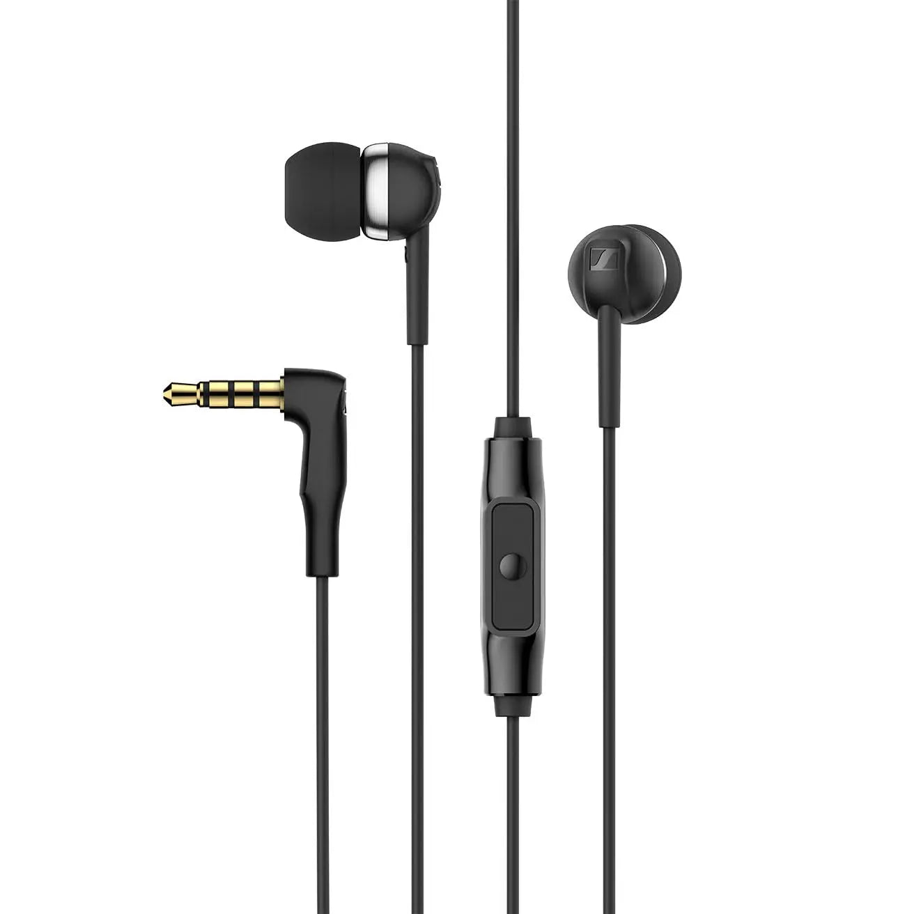 Sennheiser CX 80S in-Ear Wired Headphones with in-line One-Button Smart Control with Microphone, 3 Ear Adapter Sizes, 2 Year Warranty, 3.5MM Jack, Sennheiser Superior Sound Dabbakhul
