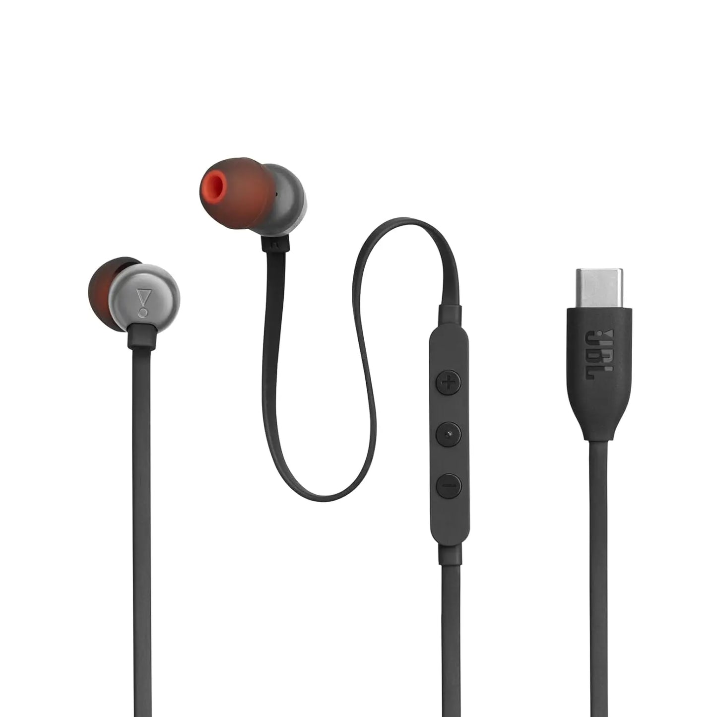 JBL Tune 310 Wired in Ear Type C Headphones, Hi-Res Audio with Digital-to-Analog Converter, 3-Button EQ Preset Remote with Microphone, Tangle-Free Flat Cable, Compatible with USB-C Devices Dabbakhul