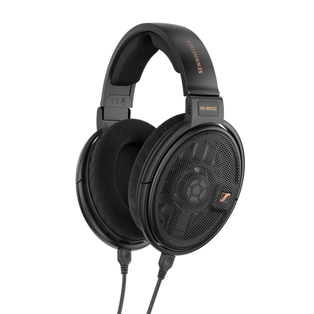 Sennheiser HD 660S2 Open‑Back Hi-Res Audiophile Headphones, Ultra‑Light Aluminum Voice Coil, Extended Sub‑Bass, 300 Ohm Impedance & Airflow Transducer, Plush Ear Cushions, Premium Comfort, 2Y Warranty (UNBOXED)