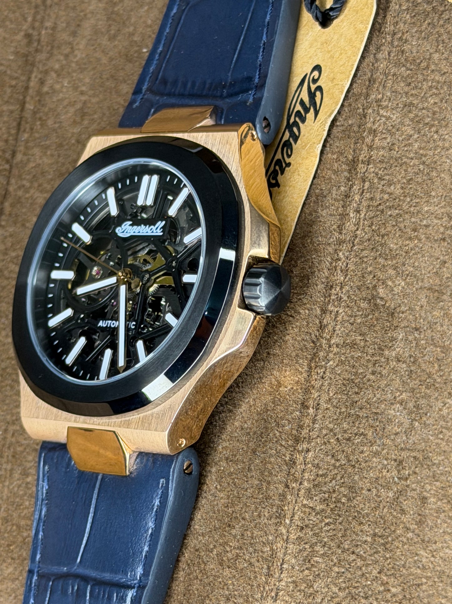 Ingersoll - Men 1892 The Catalina Automatic Black Dial Stainless Steel Watch - I12506  - Preowned- LikeNew
