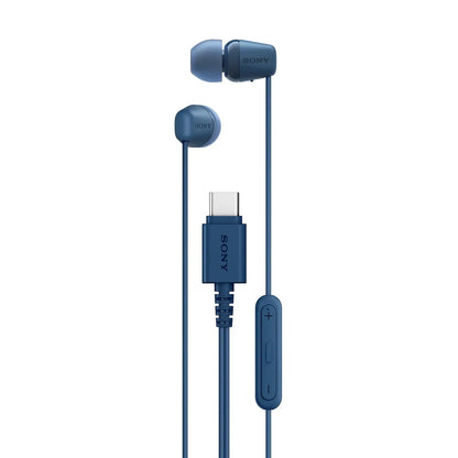Sony IER-EX15C Wired in Ear Type C Headphones, in-Line Remote for Volume & Mute Function with Mic, Tangle Free Serration Wire, Compatible with USB-C Devices, High Sound Quality Dabbakhul