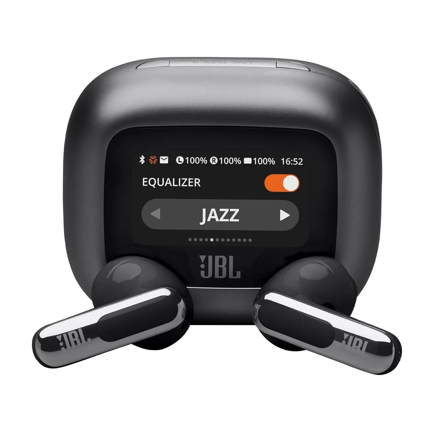 JBL New Launch Live Flex 3 TWS,Hi-Res Audio True ANC Earbuds,Smart Case with Touch Display,48H Playtime,Wireless Charging,6 Mic,Multipoint Connection,Ip55 Proof, Headphones App,Personi-Fi 3.0 Dabbakhul
