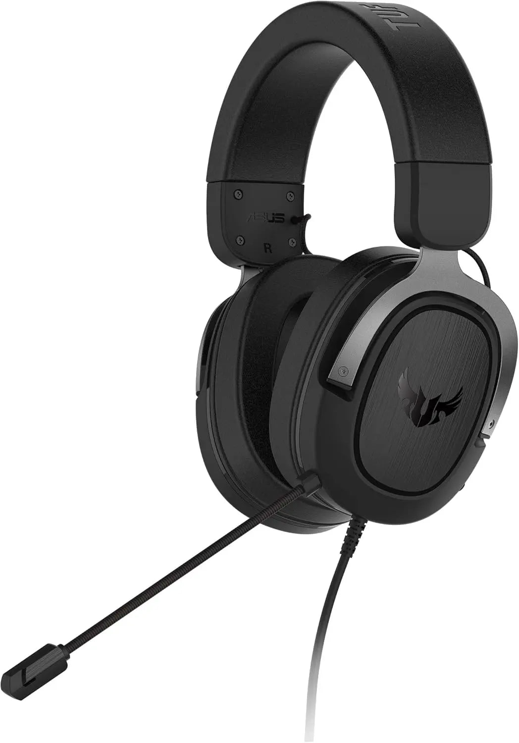 ASUS TUF Gaming H3 Wired Over-Ear Headphones with Mic, 3.5mm Jack, Lightweight Gaming Headset, Deep Bass, Noise-Cancelling Mic, PC/PS5/Xbox/Mobile Compatible – Gun Metal Black Dabbakhul