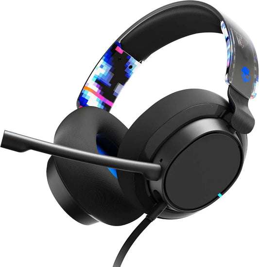 Skullcandy SLYR Wireless Multi-Platform Gaming Headset ,Ultra Low Latency USB-A Bluetooth Headset (Black/Blue, On the Ear) Dabbakhul