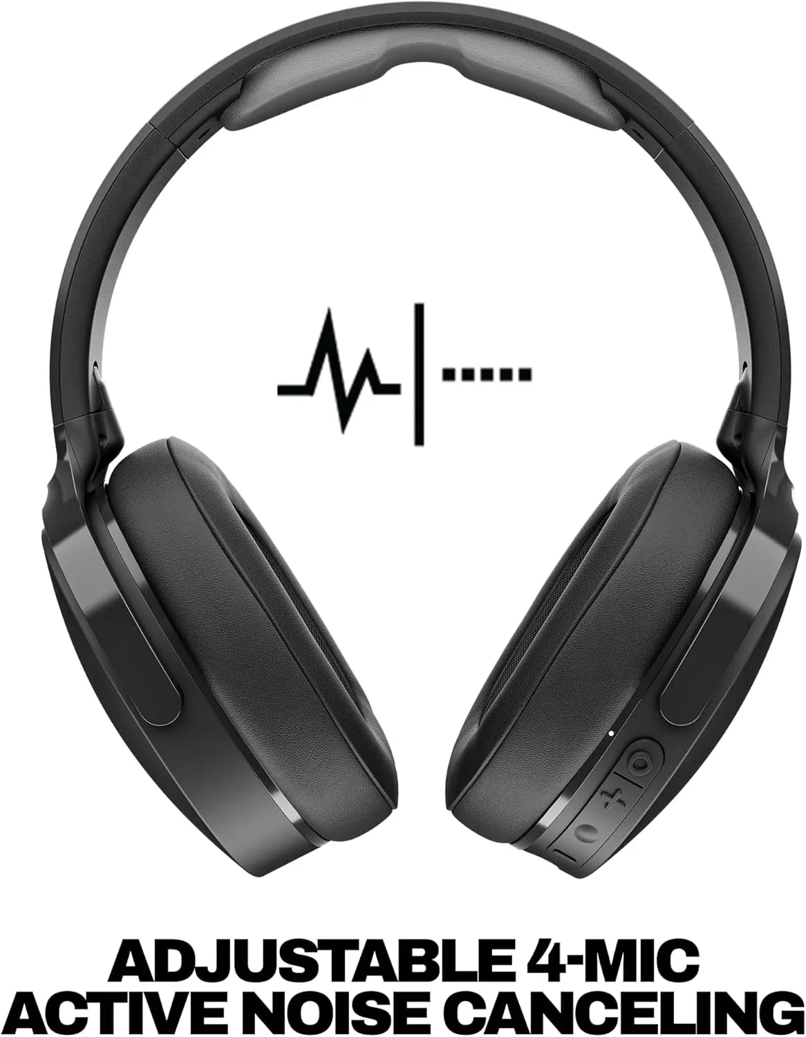 Skullcandy Hesh ANC Headphones with 40mm drivers, 22Hr Playtime + Rapid Charge, Light weight Bluetooth Headset (Mob White, Over the Ear, On the Ear) Dabbakhul