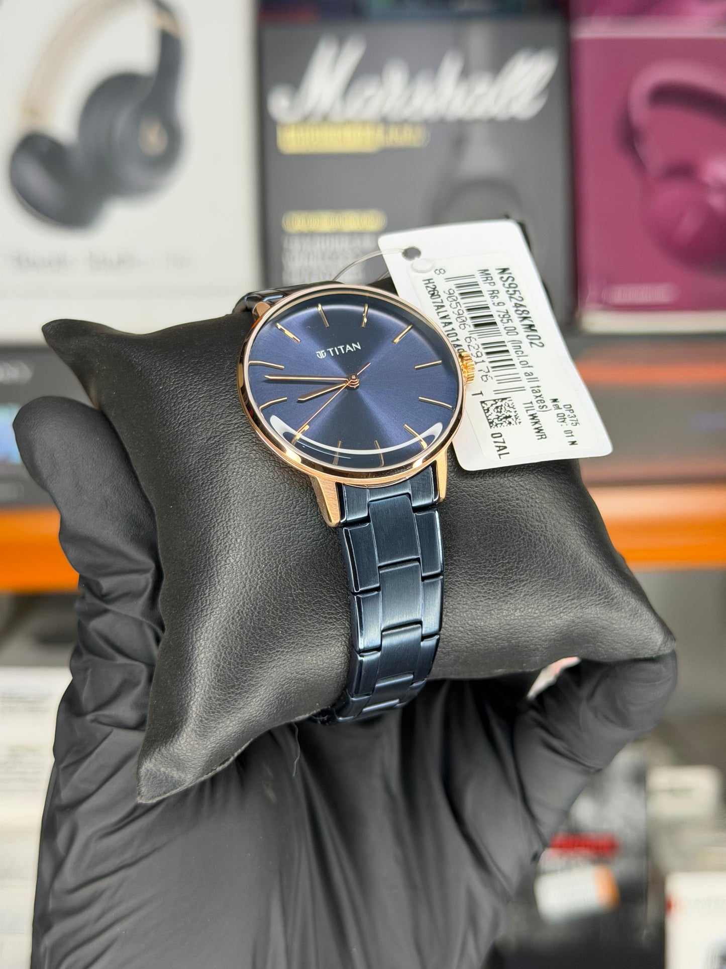 Titan - NS95248KM02  - Titan TGIF Quartz Analog Blue Dial Blue Stainless Steel Strap Watch for Women- OpenBox