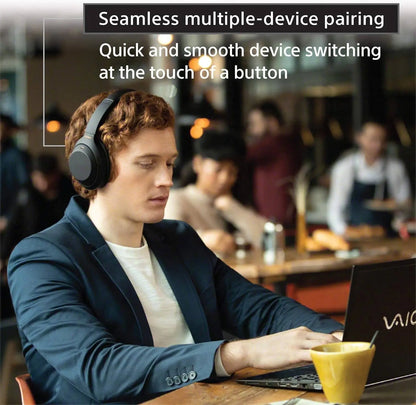 Sony WH-1000XM4 Industry Leading Wireless Noise Cancellation Bluetooth Over Ear Headphones with Mic for Phone Calls, 30 Hours Battery Life, Quick Charge, AUX, Touch Control and Voice Control Dabbakhul