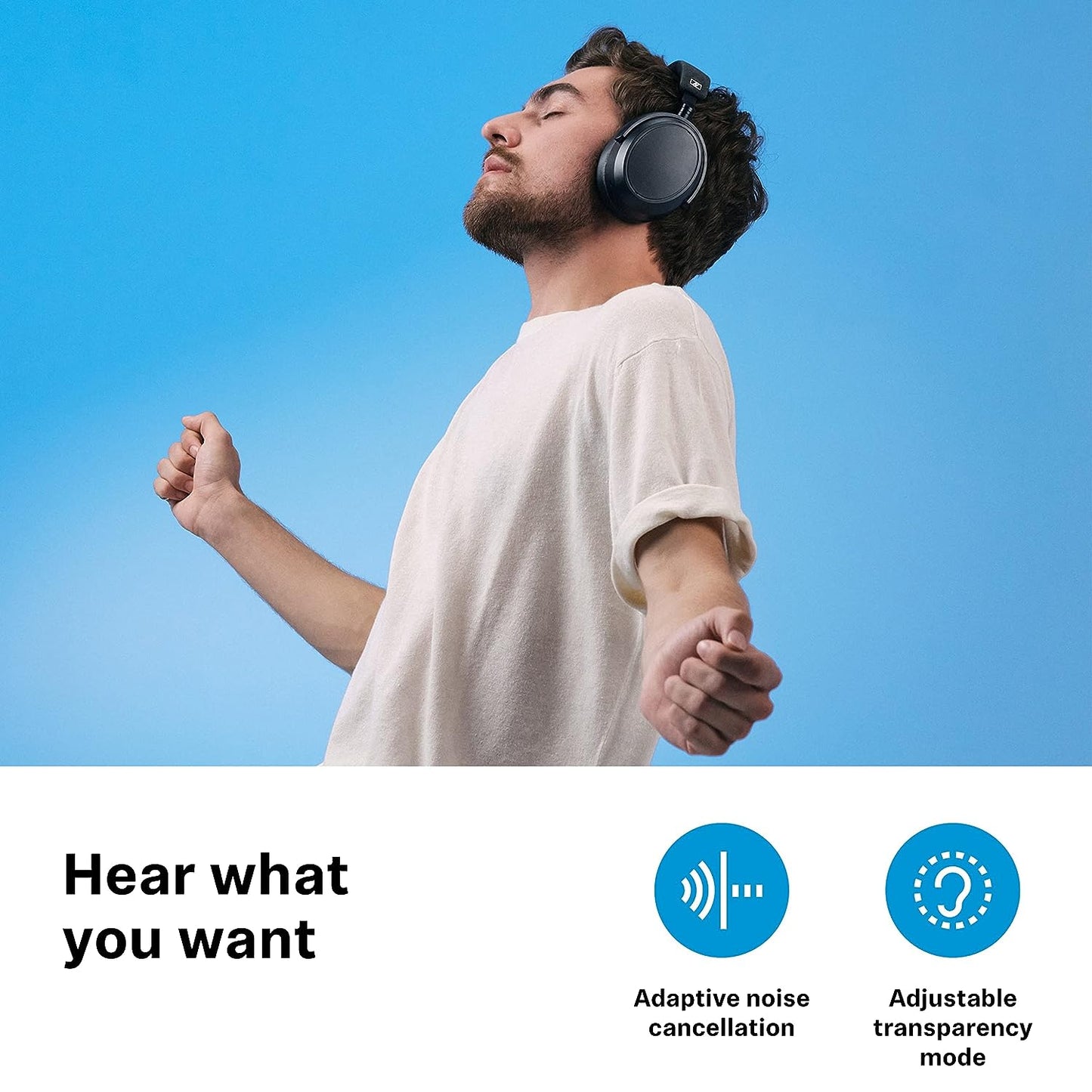 Sennheiser Momentum 4 Wireless Headphones - Over Ear Headset for Crystal-Clear Calls with Adaptive Noise Cancellation - Unboxed