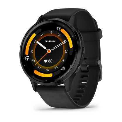 GARMIN Venu 3
Slate Stainless Steel bezel with Black Case and Silicone Band - 45MM