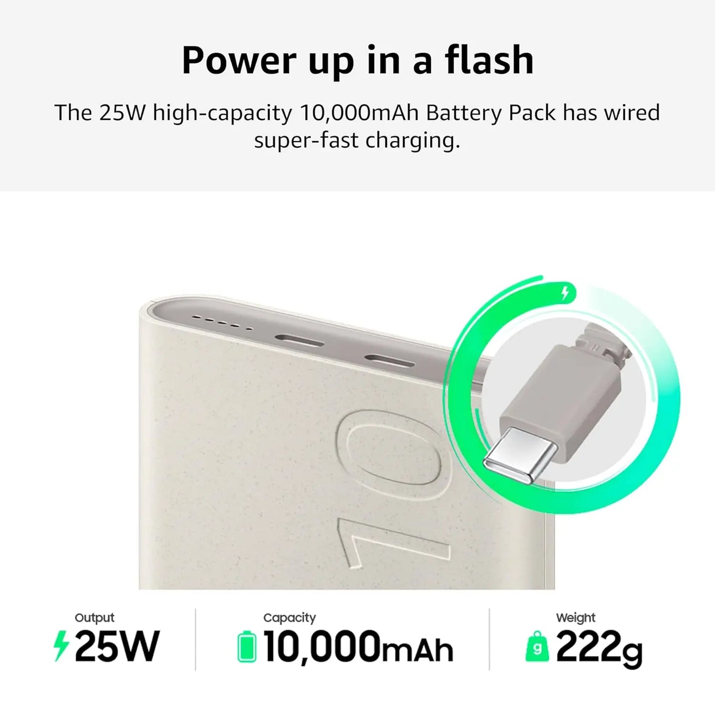Samsung Galaxy 10000mAh Power Bank, Wireless Battery Pack Dabbakhul