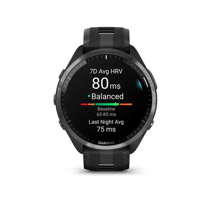 GARMIN Forerunner 965 Smartwatch (Black and powder grey
Strap, Free Size) Dabbakhul