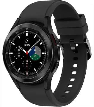 Samsung Watch 4 Classic LTE 46mm Super AMOLED LTE, Body Composition Tracking (Black Strap, Free Size) Dabbakhul