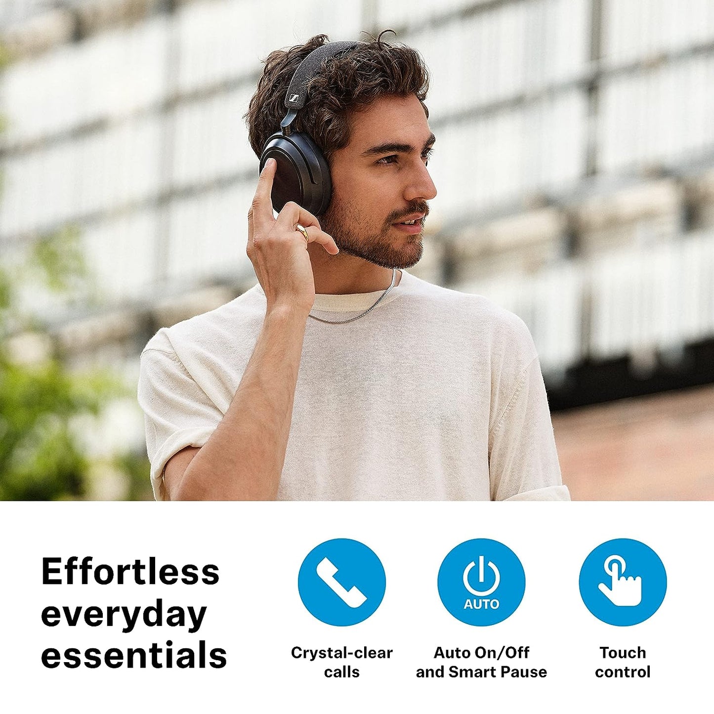 Sennheiser Momentum 4 Wireless Headphones - Over Ear Headset for Crystal-Clear Calls with Adaptive Noise Cancellation - Unboxed