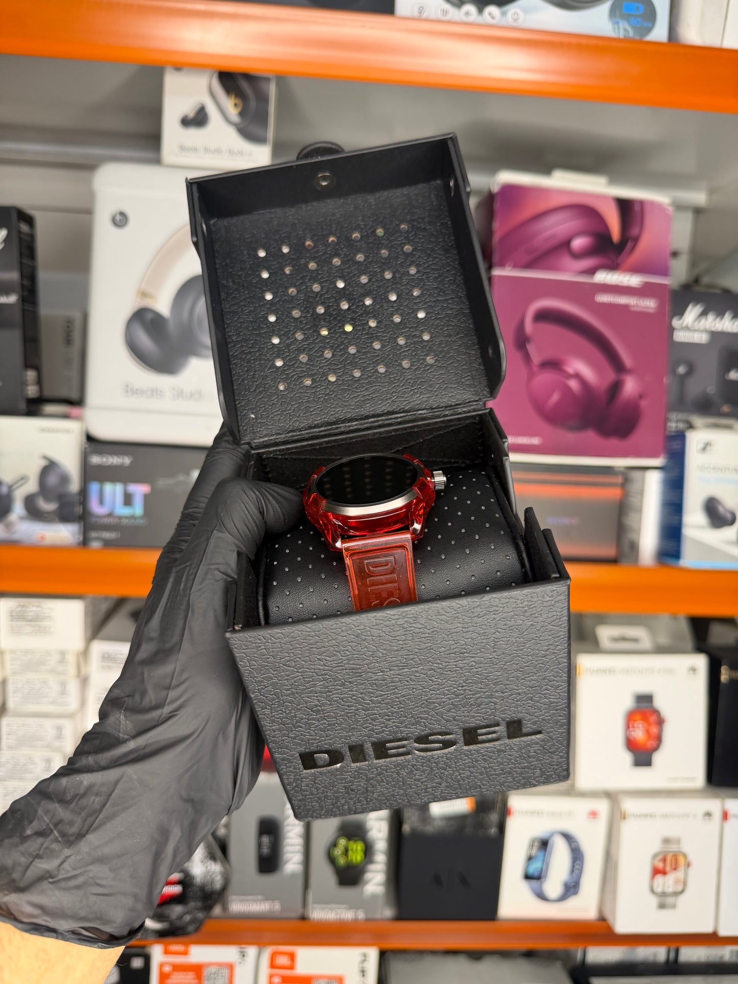 Diesel Fadelite Digital Black Dial Men's Watch-DZT2019 - OpenBox