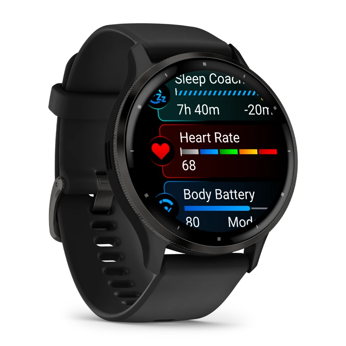 GARMIN Venu 3
Slate Stainless Steel bezel with Black Case and Silicone Band - 45MM