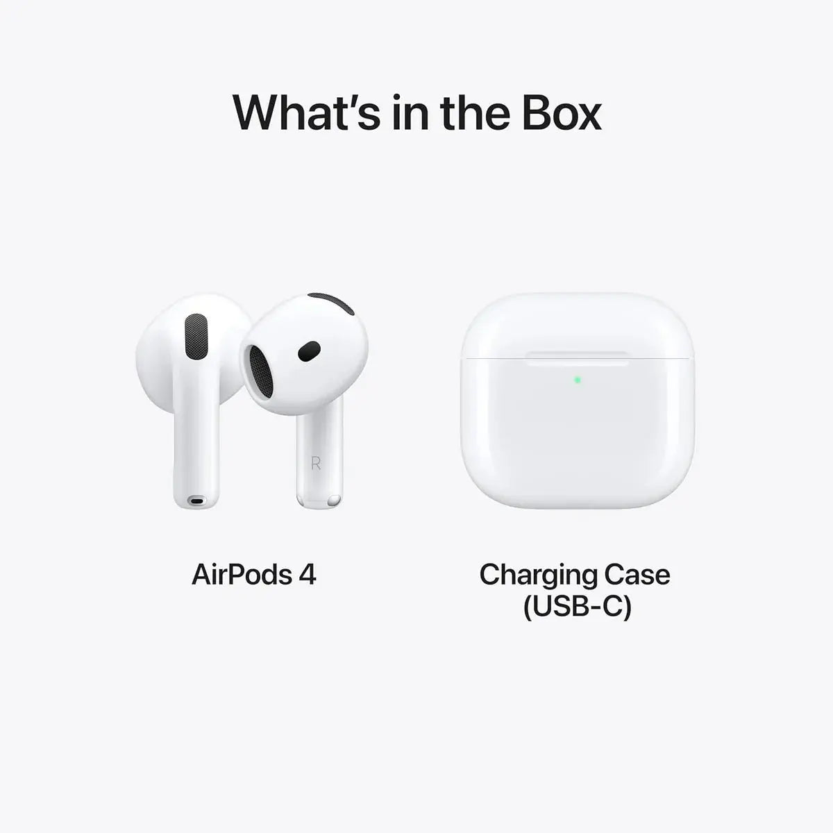 Apple AirPods 4 Wireless Earbuds, Bluetooth Headphones, Personalised Spatial Audio, Sweat and Water Resistant, USB-C Charging Case, H2 Chip, Up to 30 Hours of Battery Life, Effortless Setup for iPhone Dabbakhul