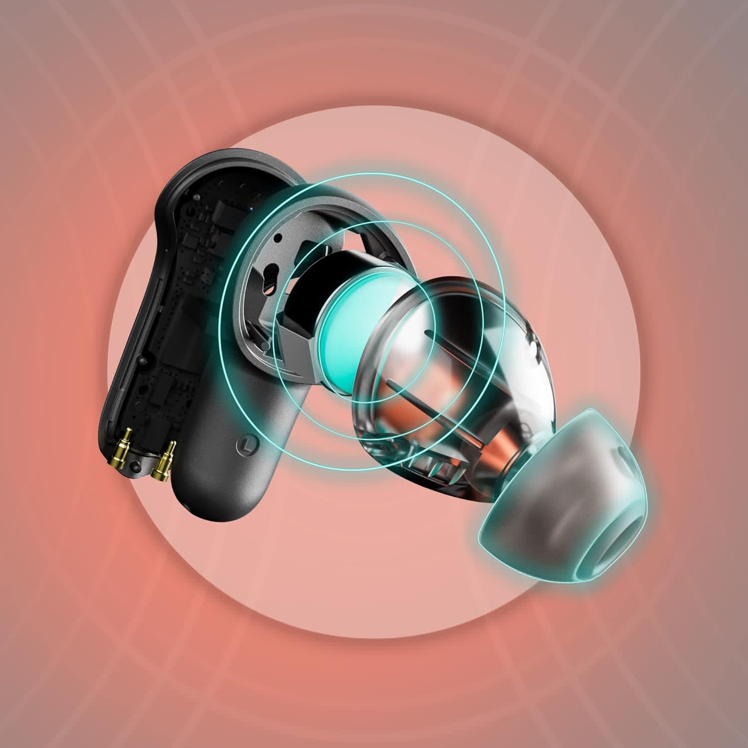 Skullcandy Rail ANC Wireless Earbuds with Mic - Active Noise Cancelling, 97 dB Multipoint Pairing, 27Hr Battery, Skull-iQ App, Tile Tracking Dabbakhul
