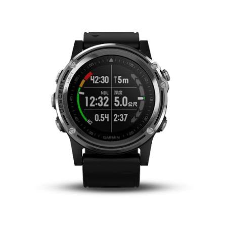 Garmin Descent Mk1, Watch-Sized Dive Computer with Surface GPS, Includes Fitness Features, Sapphire Silver Titanium Bezel with Black Band- Unboxed