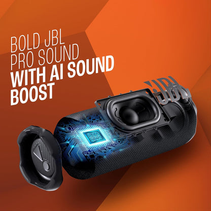 JBL Flip 7 Wireless Portable Bluetooth Speaker, Bold Pro Sound with AI Sound Boost, 16Hrs of Playtime, IP68 Water & Dustproof, Multi-Speaker Connection by Auracast, Personalization App - Unboxed