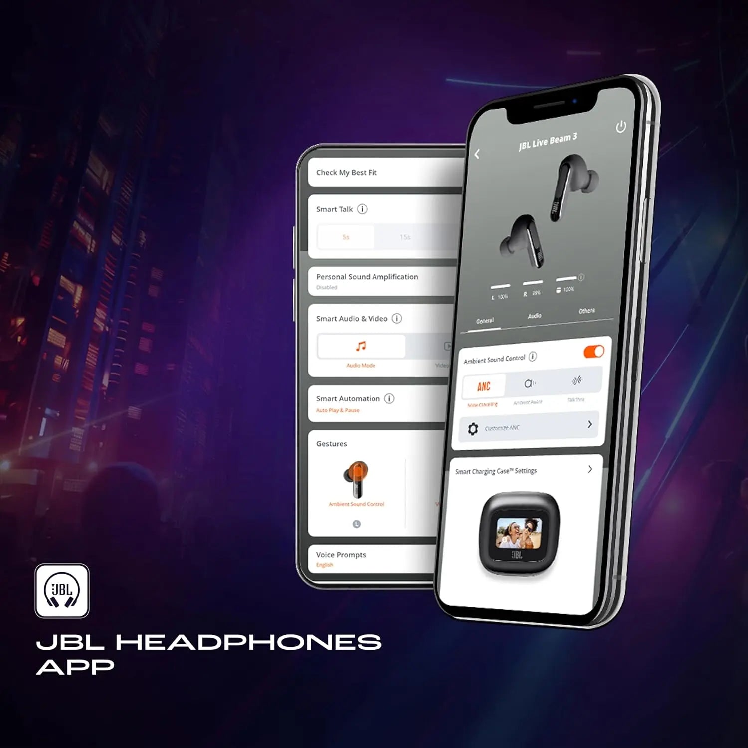 JBL New Launch Live Beam 3, Hi-Res Audio True ANC TWS, Smart Case with Touch Display Dabbakhul
