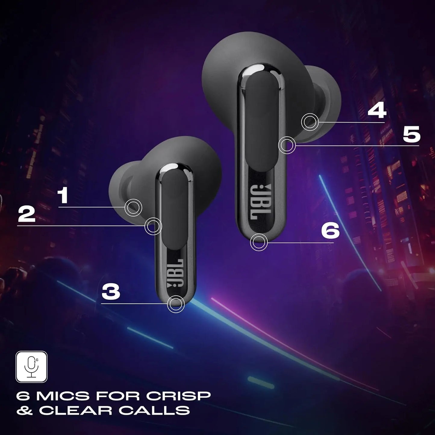 JBL New Launch Live Beam 3, Hi-Res Audio True ANC TWS, Smart Case with Touch Display Dabbakhul