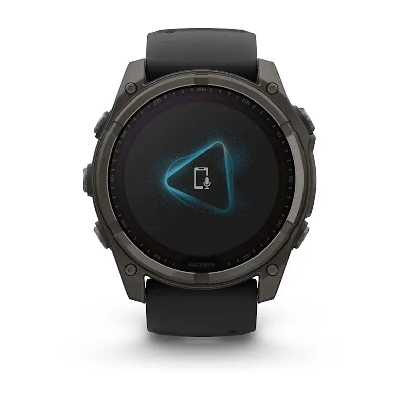 Garmin fēnix® 8 – 47 mm, Solar, AMOLED, Sapphire, Premium Multisport GPS Smartwatch, Long-Lasting Battery Life, Dive-Rated, Built-in LED Flashlight, Carbon Gray DLC Titanium with Pebble Gray Band Dabbakhul