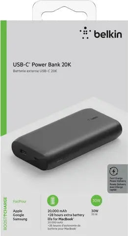 Belkin USB-C Power Bank 20000mAh 30W PD Fast Charging Mobile)
20000 mAh 30 Lithium-ion, for Laptop,Mobile - Macbook Support Dabbakhul