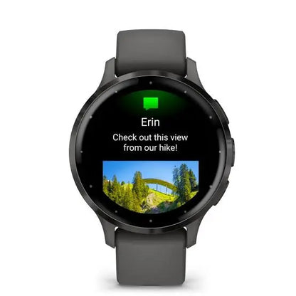 GARMIN Venu 3s - 41mm 
Slate stainless steel bezel with pebble grey case and silicone band Dabbakhul
