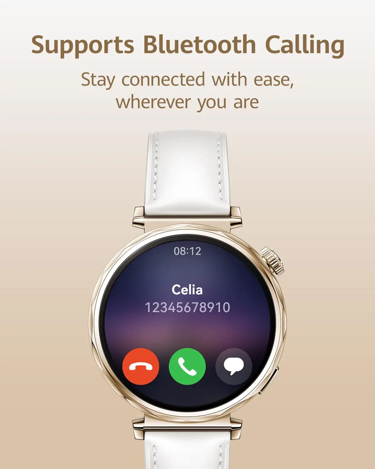 HUAWEI Watch GT 5 41mm Smartwatch, Up to 7 Days Battery Life, iOS & Android Compatible,Built in Maps, Pro-Level Sports Call&Message Reply - Gold Dabbakhul