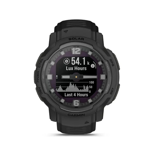 Garmin Instinct Crossover Solar - Tactical Edition, Rugged Hybrid Smartwatch with Solar Charging Capabilities, Tactical-Specific Features, Analog Hands and Digital Display,Black Dabbakhul