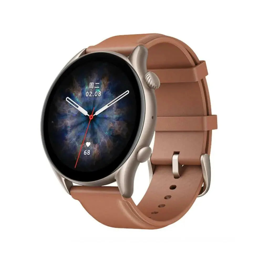 AMAZFIT GTR 3 Pro with BT Phone Calls, 1.45" AMOLED Display and Blood Pressure Smartwatch (Free Size) Brown Dabbakhul