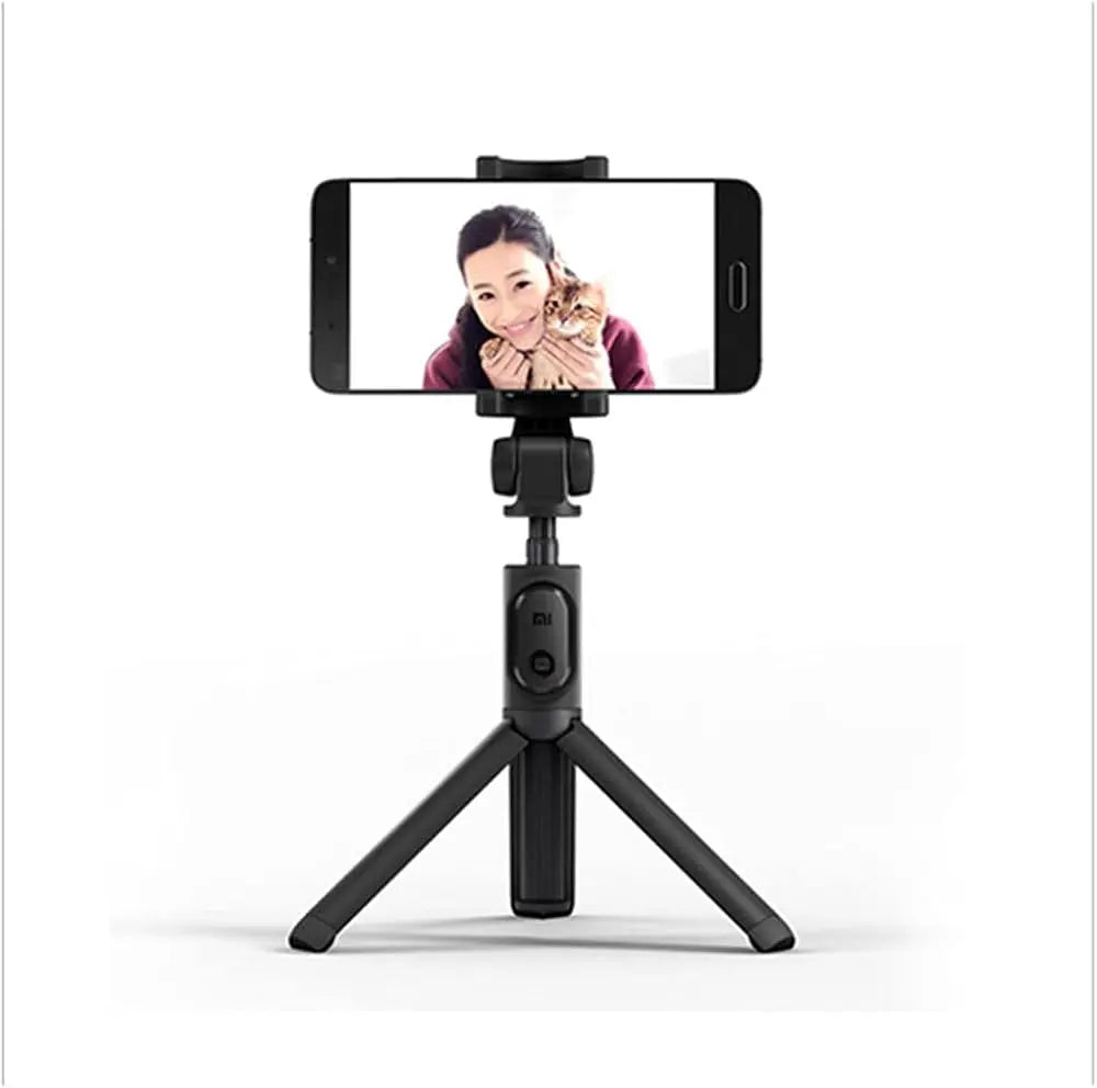 Xiaomi Selfie Stick with Tripod Stand with Bluetooth Remote, 360 deg Rotation Phone Holder for Selfie/Video Recording/Photo/Live Stream/Vlog/YouTube from Smartphone, iPhone, Mics and Lights Dabbakhul