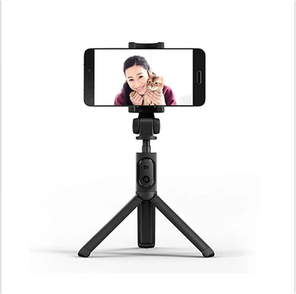 Xiaomi Selfie Stick with Tripod Stand with Bluetooth Remote, 360 deg Rotation Phone Holder for Selfie/Video Recording/Photo/Live Stream/Vlog/YouTube from Smartphone, iPhone, Mics and Lights Dabbakhul