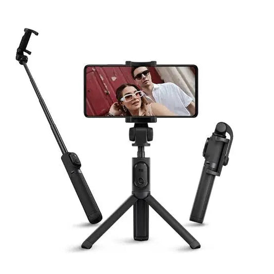 Xiaomi Selfie Stick with Tripod Stand with Bluetooth Remote, 360 deg Rotation Phone Holder for Selfie/Video Recording/Photo/Live Stream/Vlog/YouTube from Smartphone, iPhone, Mics and Lights Dabbakhul