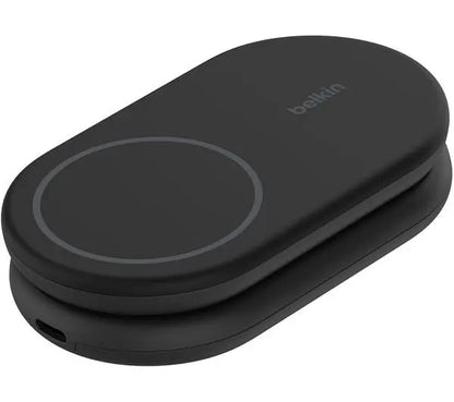 Belkin MagSafe Qi2 Wireless Charger | 2-in-1 Magnetic Foldable 15W | Fast Charger for iPhone 16, 15, 14, 13, 12 | Charging Station with Non-Slip Base | PSU Included Dabbakhul