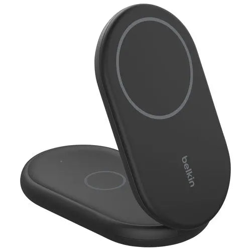 Belkin MagSafe Qi2 Wireless Charger | 2-in-1 Magnetic Foldable 15W | Fast Charger for iPhone 16, 15, 14, 13, 12 | Charging Station with Non-Slip Base | PSU Included Dabbakhul